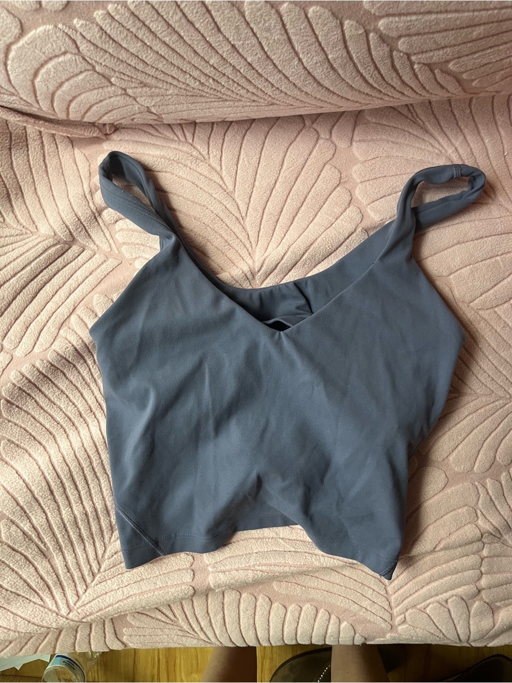 lululemon athletica Slate Gray V-Neck Crop Tank